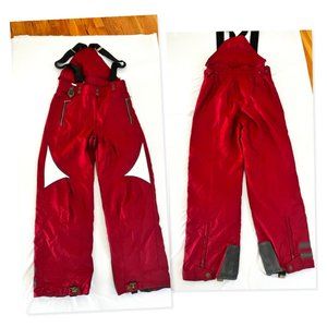 Women's SPYDER Ski Suspender Snow Pants these pants are a burgundy color